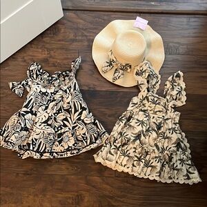 Tommy Bahama Black and White Sleeveless Sundress